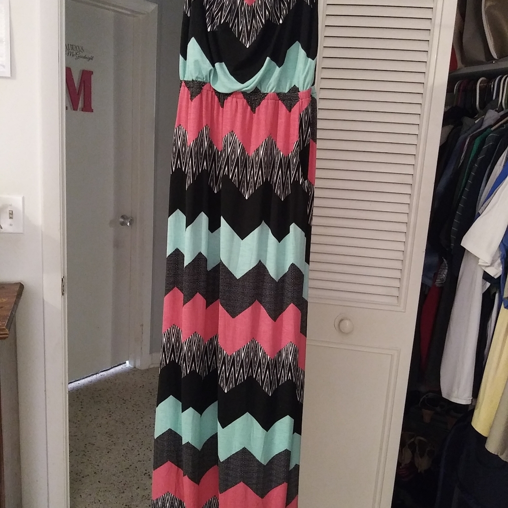 Women's strapless long dress